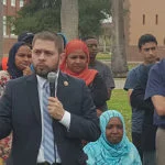 تجمع الجاليات العربية والاسلامية في اريزونا فينكس بخصوص قرارات الرئيس ترامب حول المهاجرين